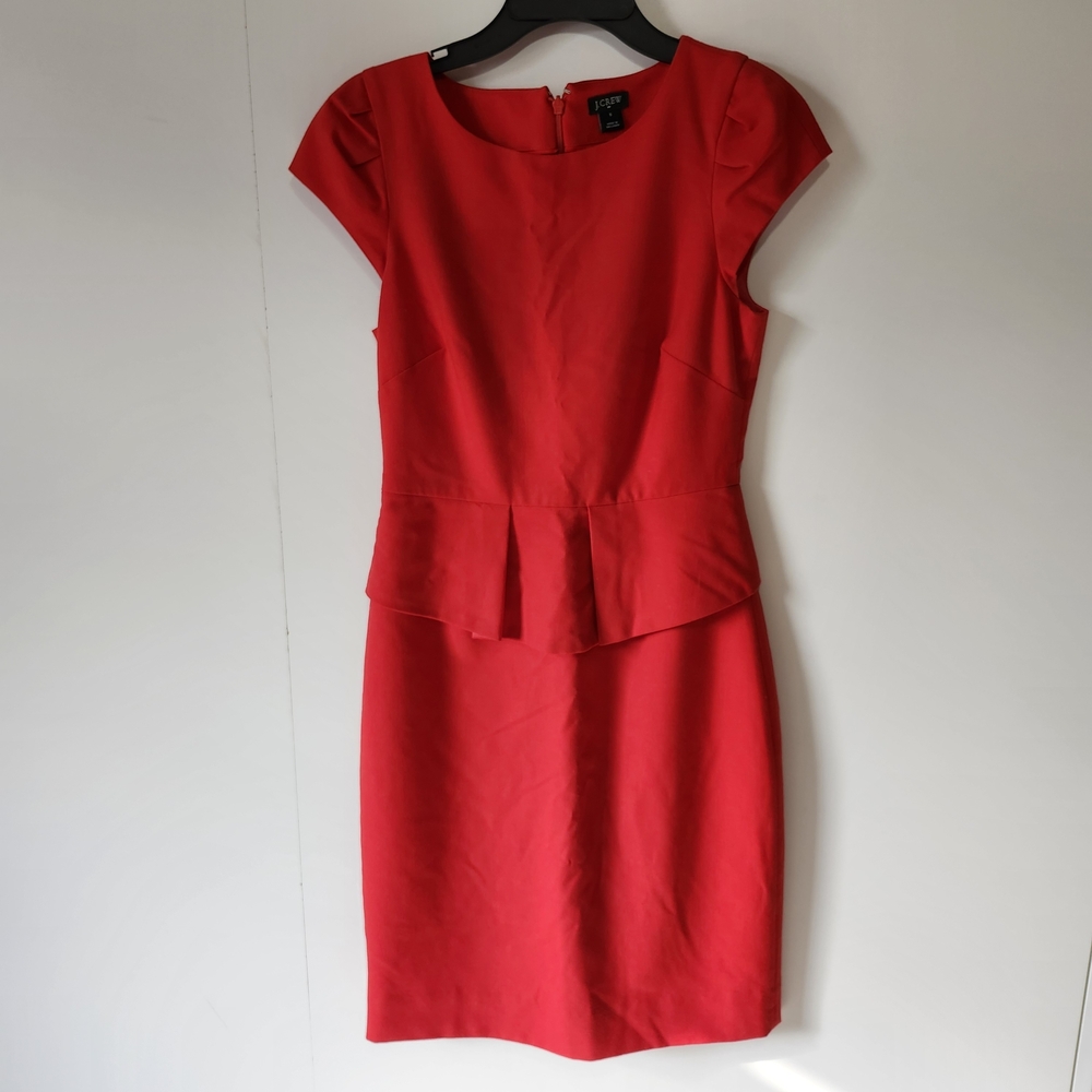 J.Crew Women’s Bold Red Sleeveless Casual A-Line Dress Size 0 Fit & Classic - Picture 9 of 13